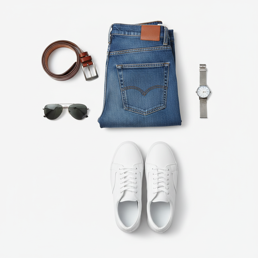 جينز سادة رجالي تركي — قطن 95% | مقاسات 30 حتى 50
