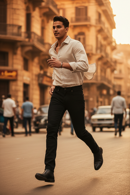 جينز سادة رجالي تركي — قطن 95% | مقاسات 30 حتى 50